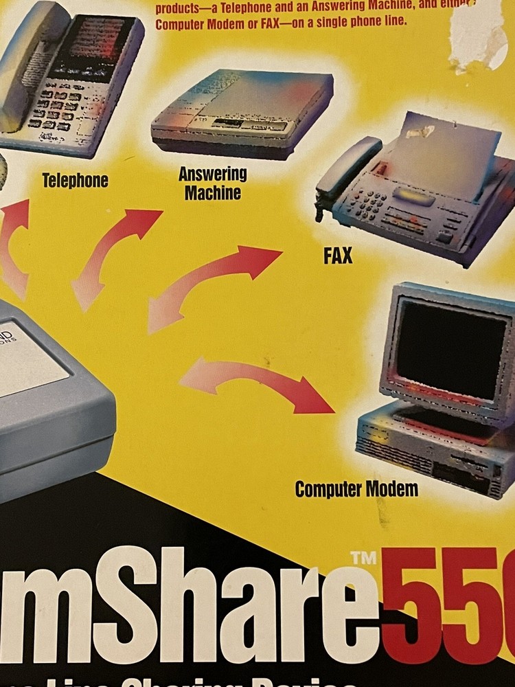 Command Communications Comshare 550 Telephone Line Sharing Device 1993 Vintage