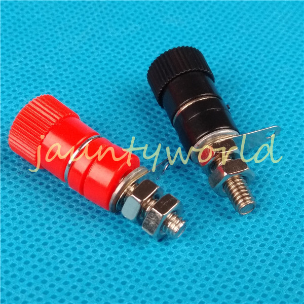 2PC Small speaker Audio Cable Binding Posts Insulated Banana Plug