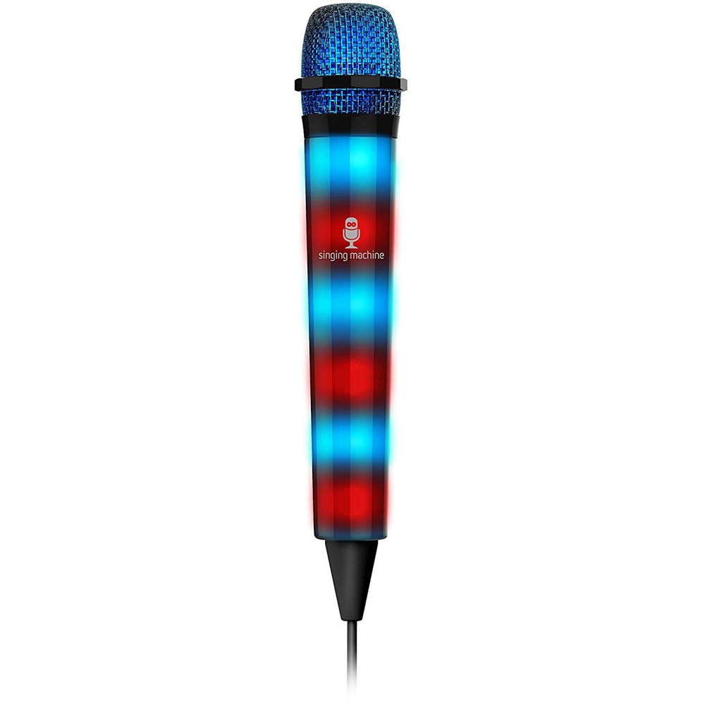 Singing Machine SMM-225 Unidirectional Wired Microphone with LED Disco Lights -