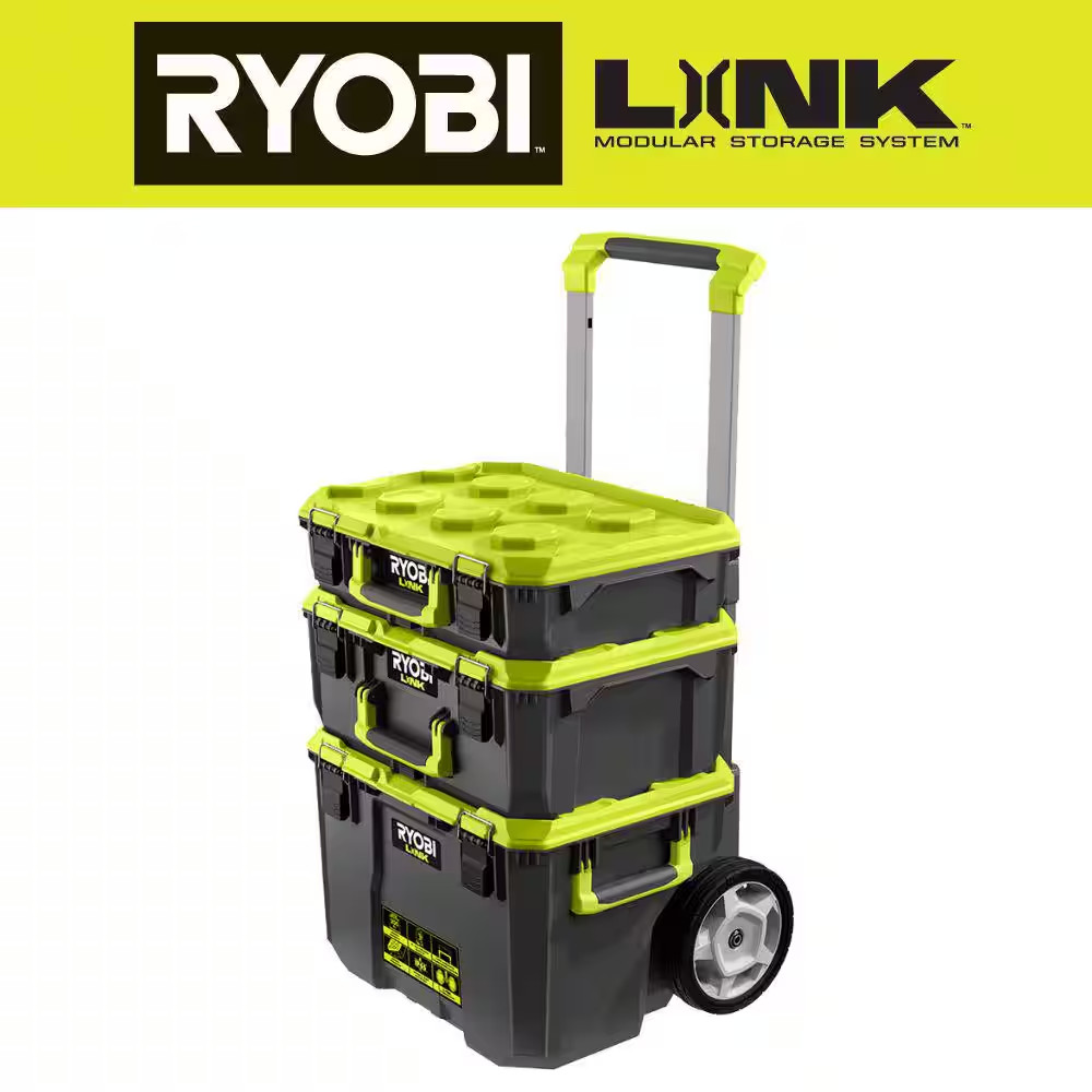 22.2 In. LINK Rolling Tool Box with LINK Medium Tool Box and LINK Standard Tool
