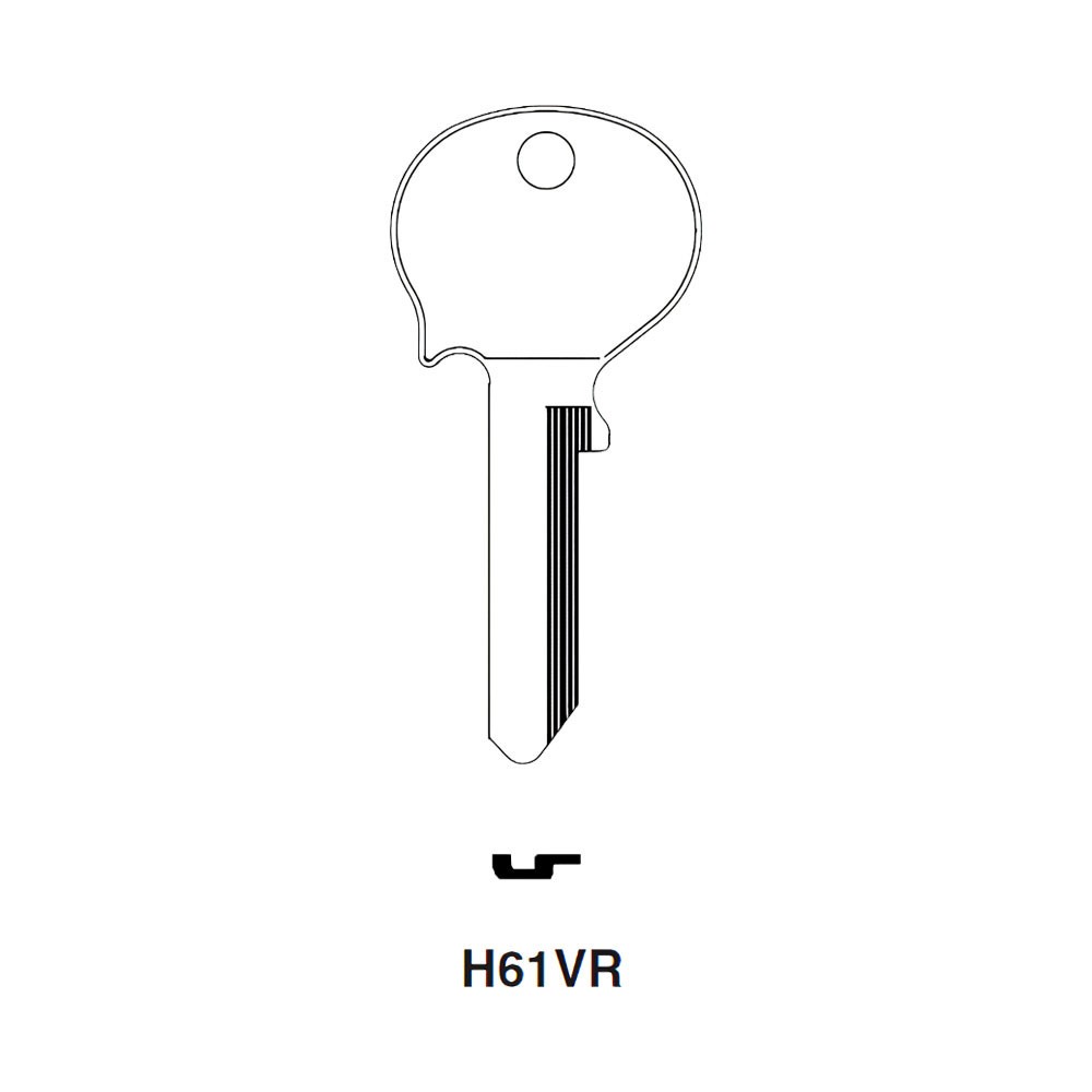 H61VR Key Blank Nickel
