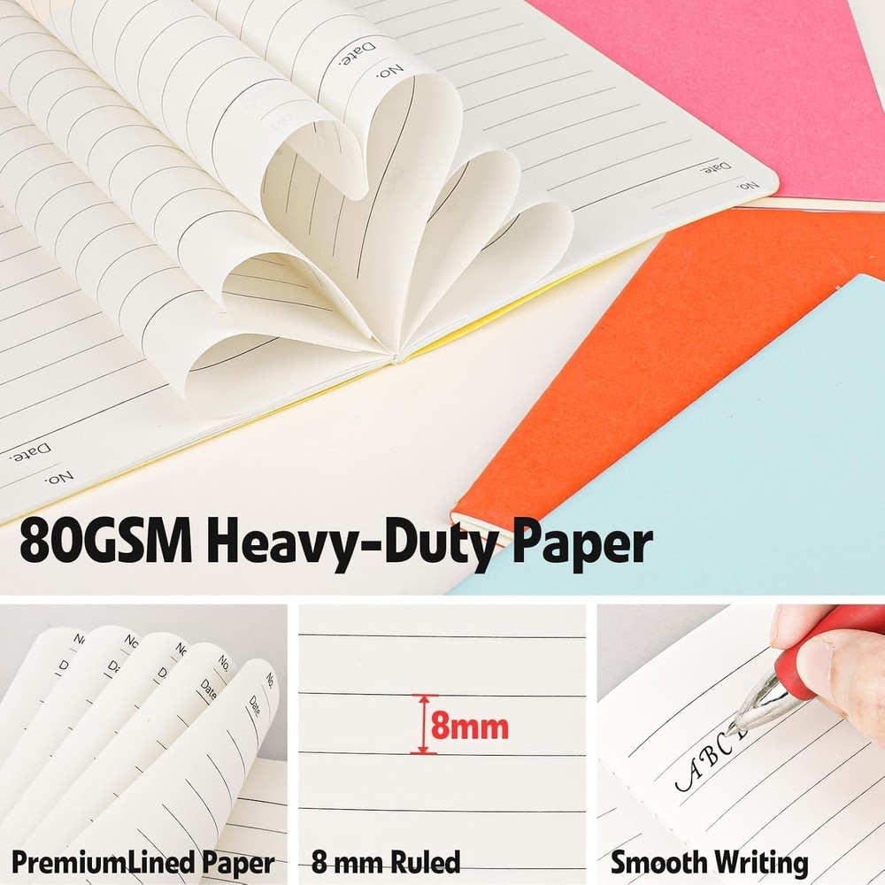 100 Pack Small Lined Notepads Bulk, Mini Journal Pocket Notebooks Set 3.5 Inc...