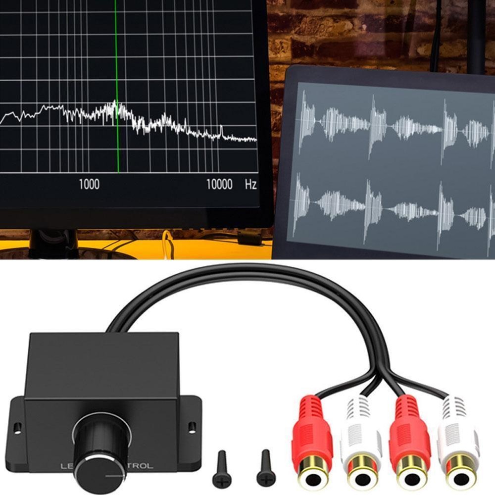Universal Car Audio Amplifier Bass RCA Level Remote Volume Control Knobs LC-1 US