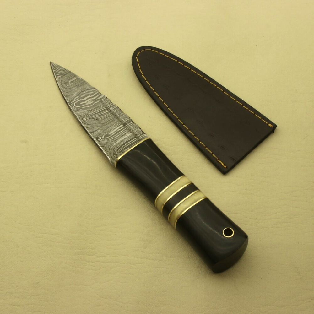 8 inches Celtic Scottish Dirk SGIAN DUBH DAGGER Bone Handle Knife.