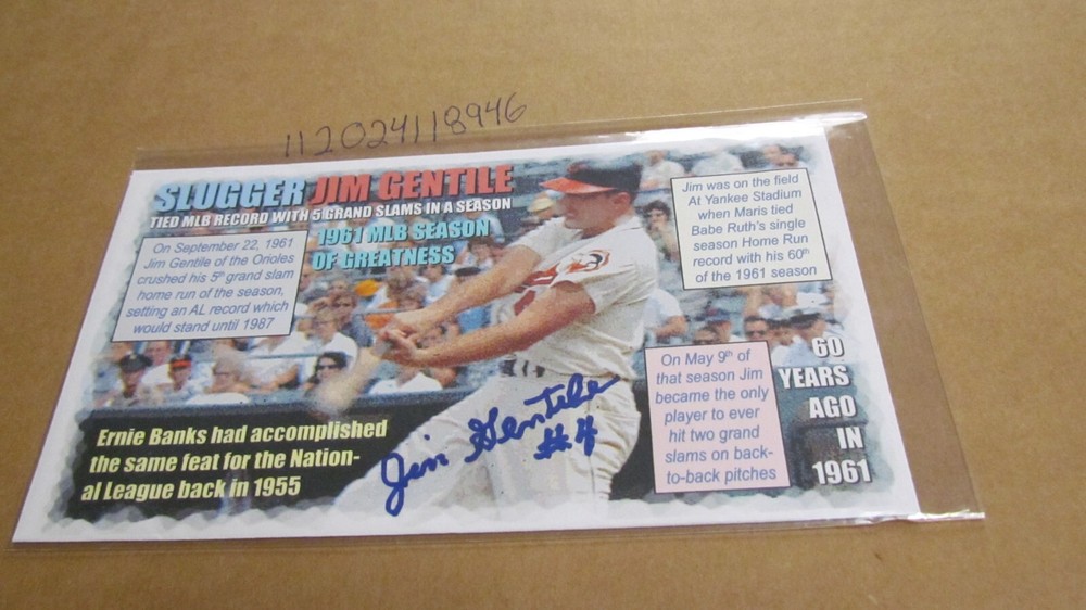 Jim Gentile signed First Day Cover FDC