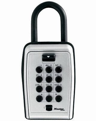Master Lock 5422D Lock Box, Push-Button, Portable, 3-1/8-In. - Quantity 1