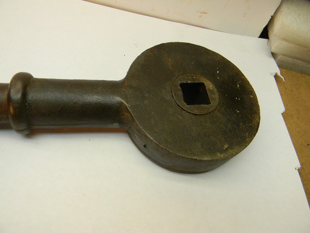 Vintage Fire Hydrant Wrench; 33 in. long, Tight 1 in. Square socket.
