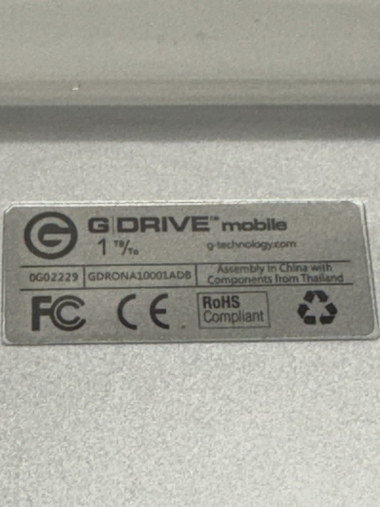 NEW G-Technology 1TB G-Drive Mobile Hard Drive