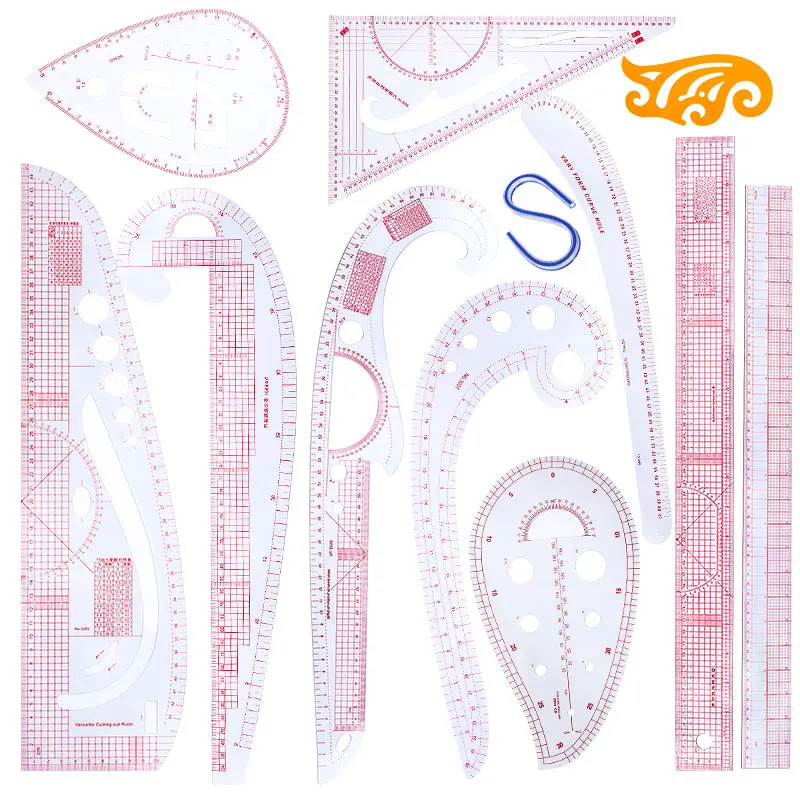 Sewing Ruler Set Measure Patchwork Tailor Curve Fabric Drawing Template DIY Tool