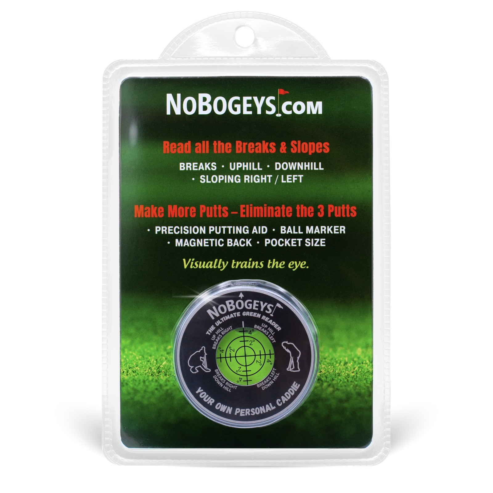 NoBogeys Precision Green Reader - Aluminum Golf Ball Marker