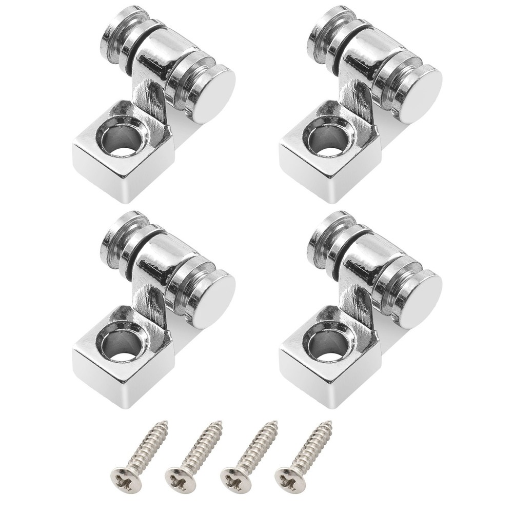Musiclily 4Pcs Chrome Metal Roller Guitar String Tree String Guide Retainer New