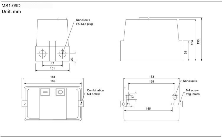2HP Single 1 Phase Magnetic Starter Motor Control 208-240V