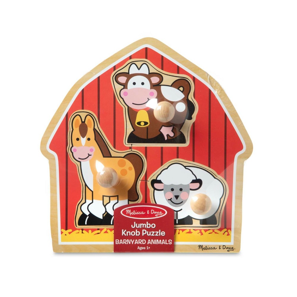 Melissa & Doug - Barnyard Animals Jumbo Knob Puzzle