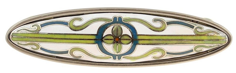 3" Cloisonné Dynasty Pull Brushed Satin Pewter