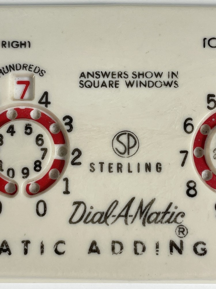 Vtg Sterling #565 Dial-A-Matic Automatic Mechanical Adding Machine No Stylus