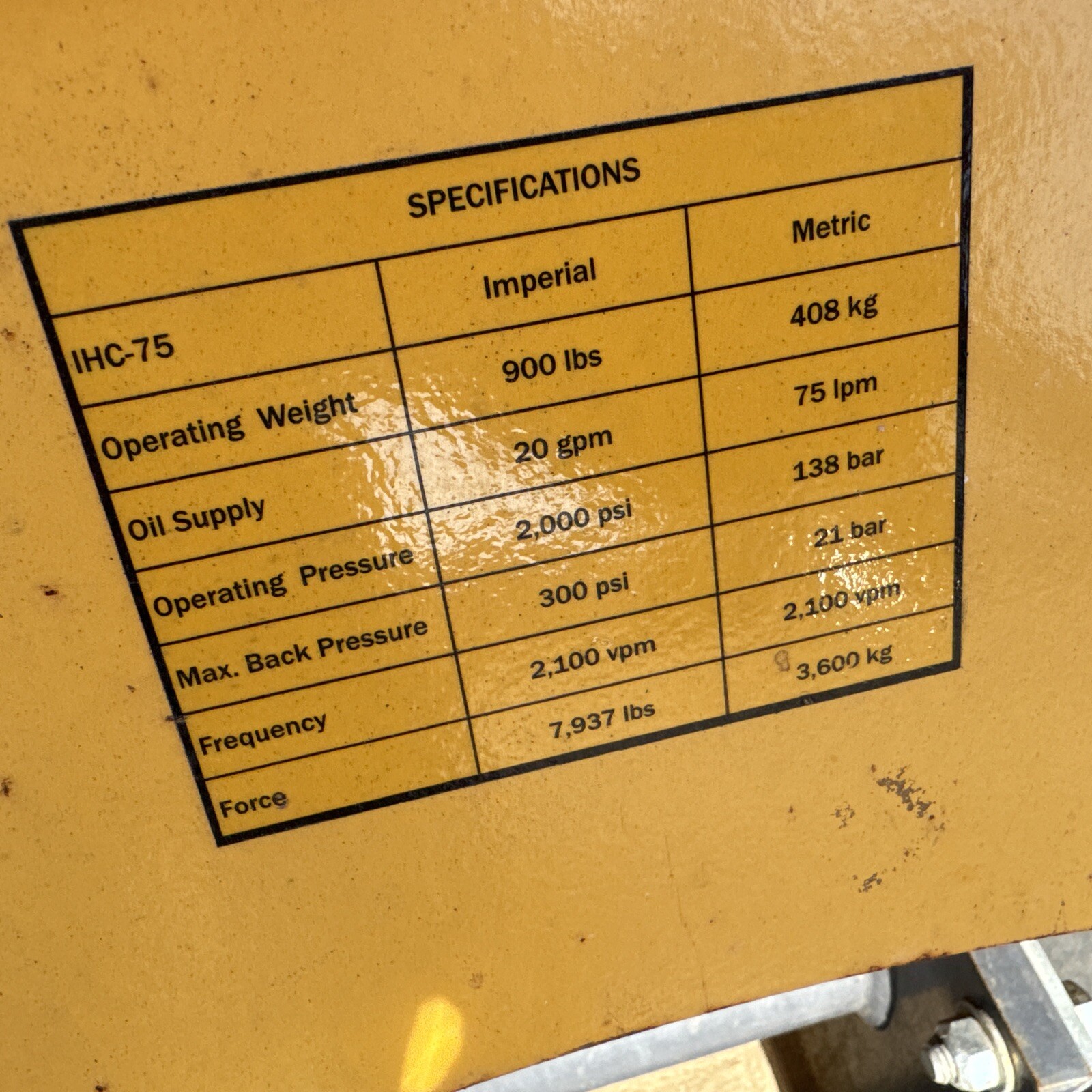 Indeco IHC 75 Mini Excavator Compactor Loader Backhoe Cat Case 24x25 Plate
