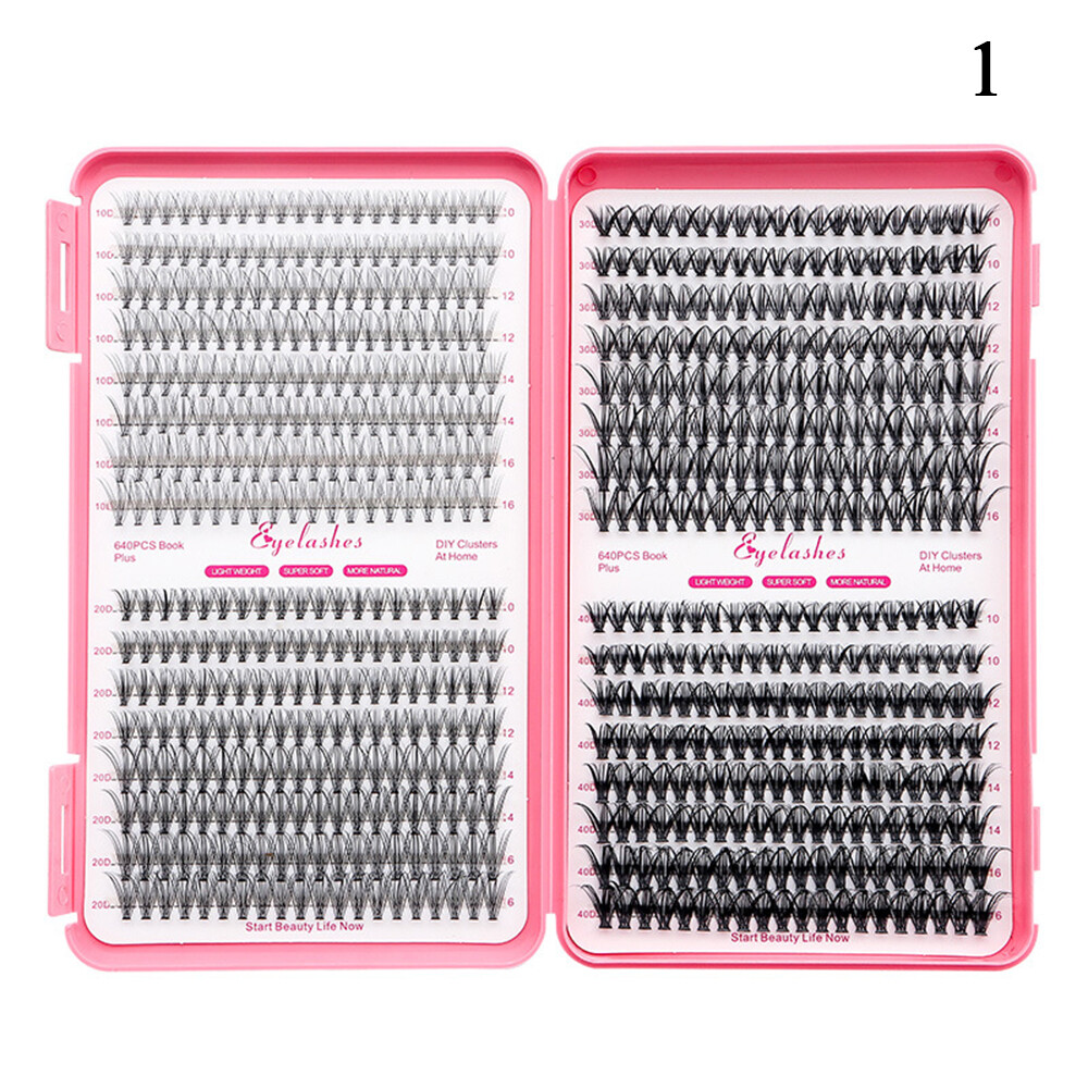 Individual Lashes Segmented Lash Extension Girl 32 Rows Clusters Eyelash Makeu