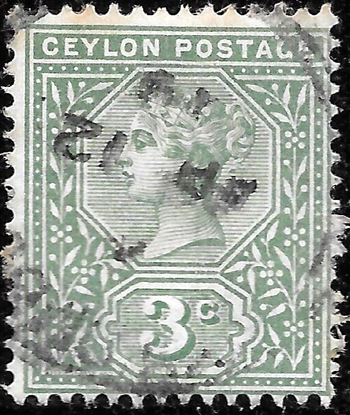 1900 Ceylon Victoria Sc #133 used VF