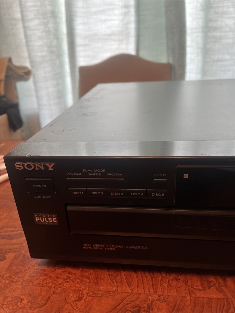 Sony Compact Disc Player CDP-C345 5 DISC CD Changer Tested Working WITH REMOTE