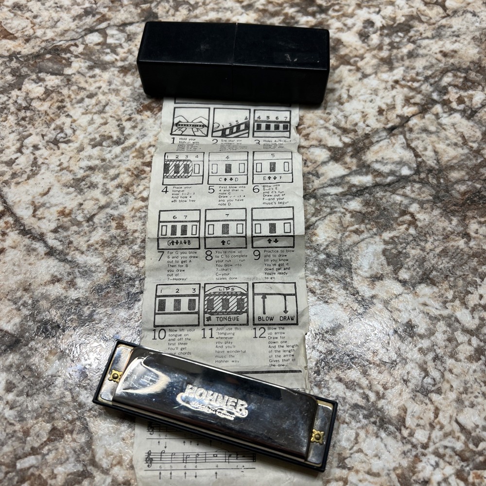 Vintage Hohner Harmonica w/ Original Box –