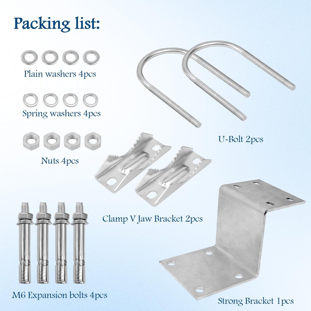 XRDS-RF Antenna Pole Mount Kits, Bracket with Double...