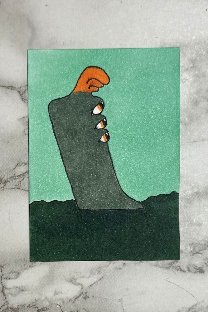ACEO OOAK - Art Card Edition Original - “Lean & Mean”