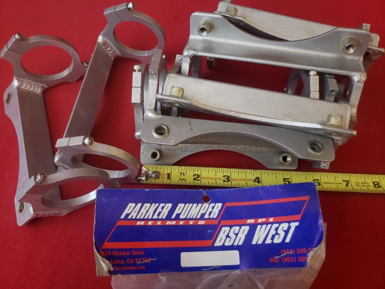 Parker Pumper 1-3/4" air hose mounting bracket clamp holder racing helmet blower