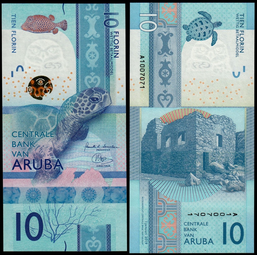 ARUBA 10 FLORIN (P21) 2019 UNC
