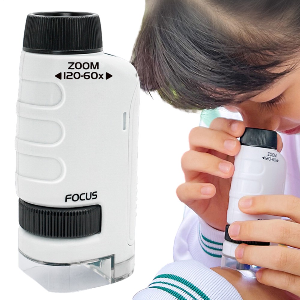Mini Microscope For Kids Microscope For Child LED Lighted Pocket Microscope