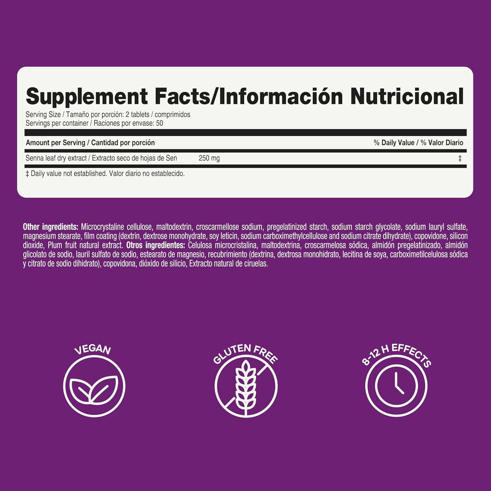 Ciruelax Maximum Relief Laxative Tablets with Natural Senna for Occasional Cons