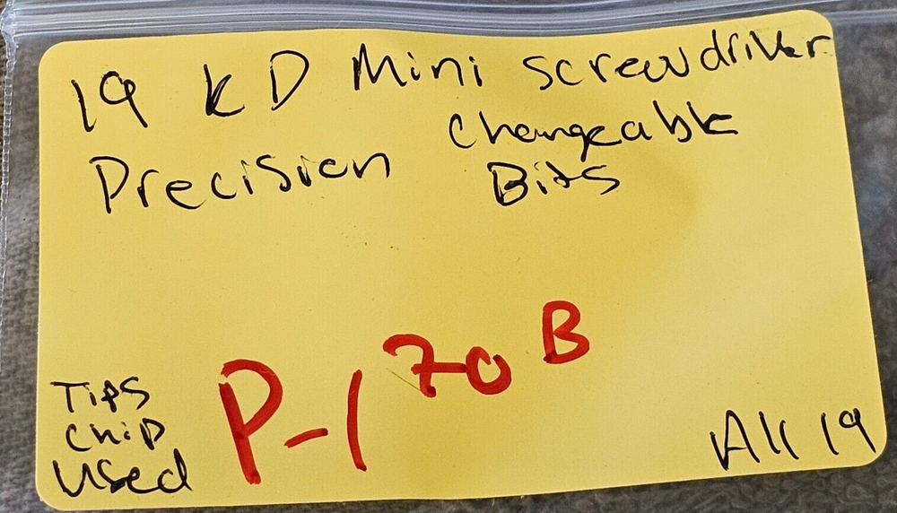 19 KD Precision Screwdriver Mini Driver Bit Slotted Set Changeable Tips USA