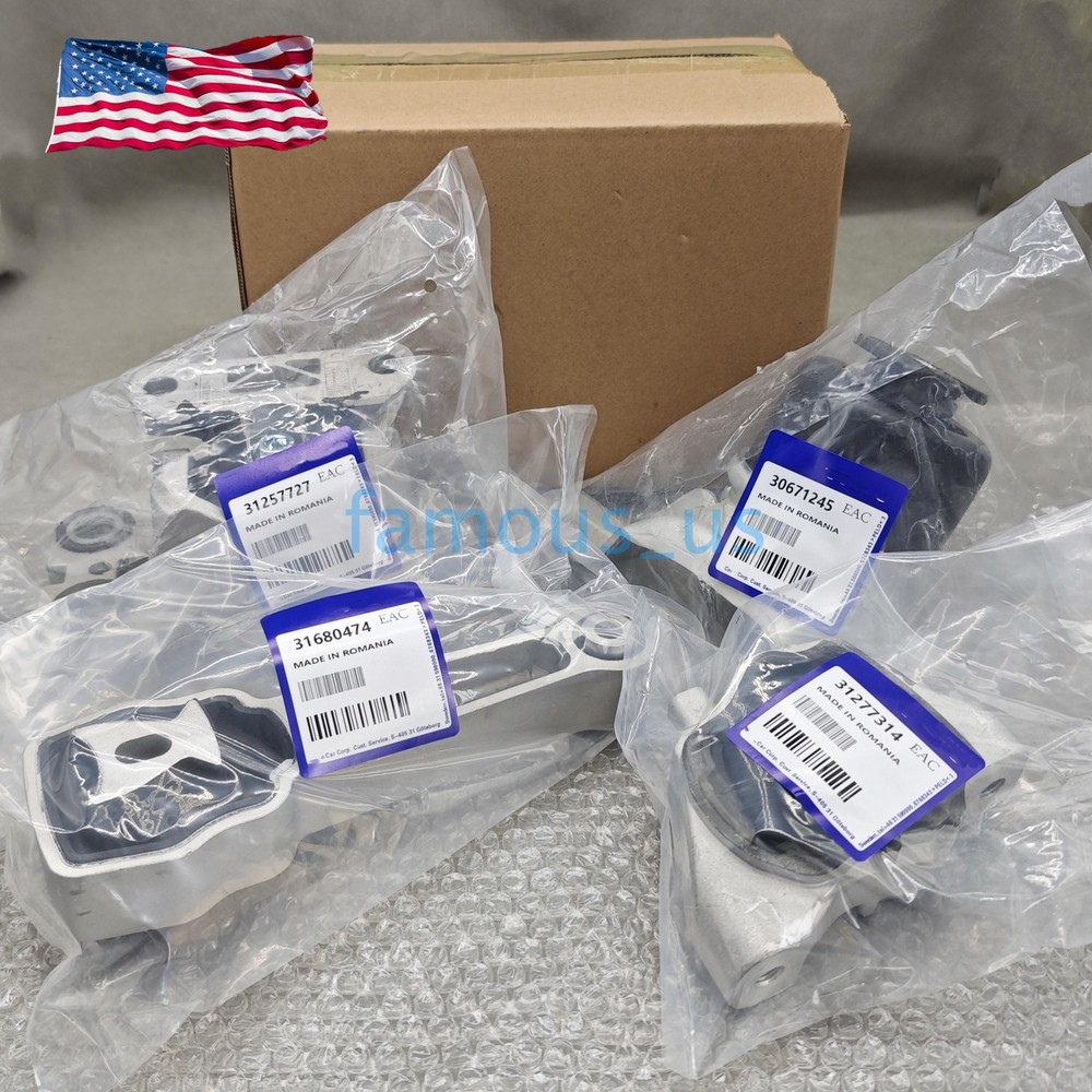 OEM !4PCS Engine,Trans & Torque Strut Mount For Volvo S60 S80 V70 XC60 2007-2016