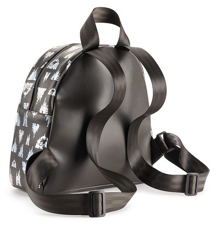 Disney Princess Castles 100th All Over Print Black Mini Backpack-NWT