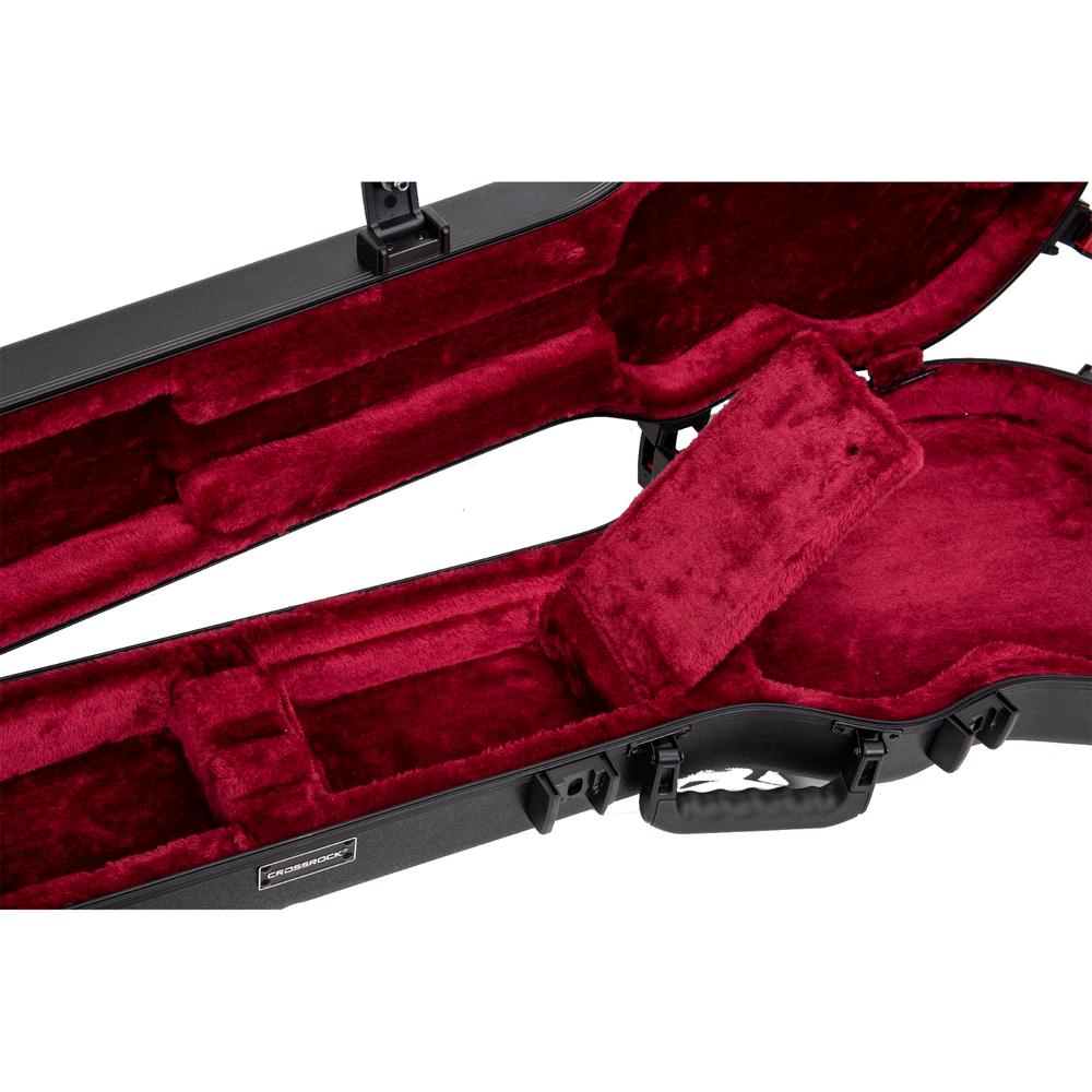 Crossrock Scratch-resistant Hardshell Case for Les Paul Electric Guitars Black