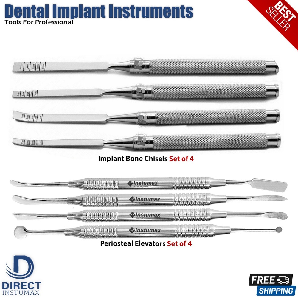 Bone Splitting Chisel Periosteal Elevators Dental Implant Surgical Instruments