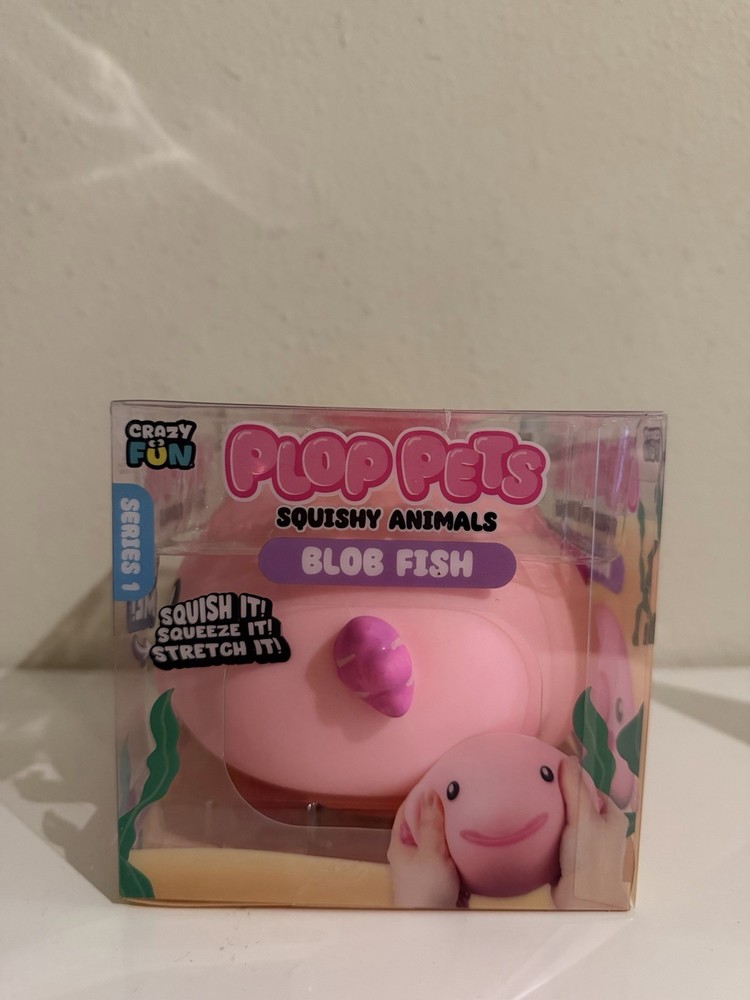 Crazy Fun Squishy Stretchable Squeezable Blob Fish Pink Squeeze Ball Toy