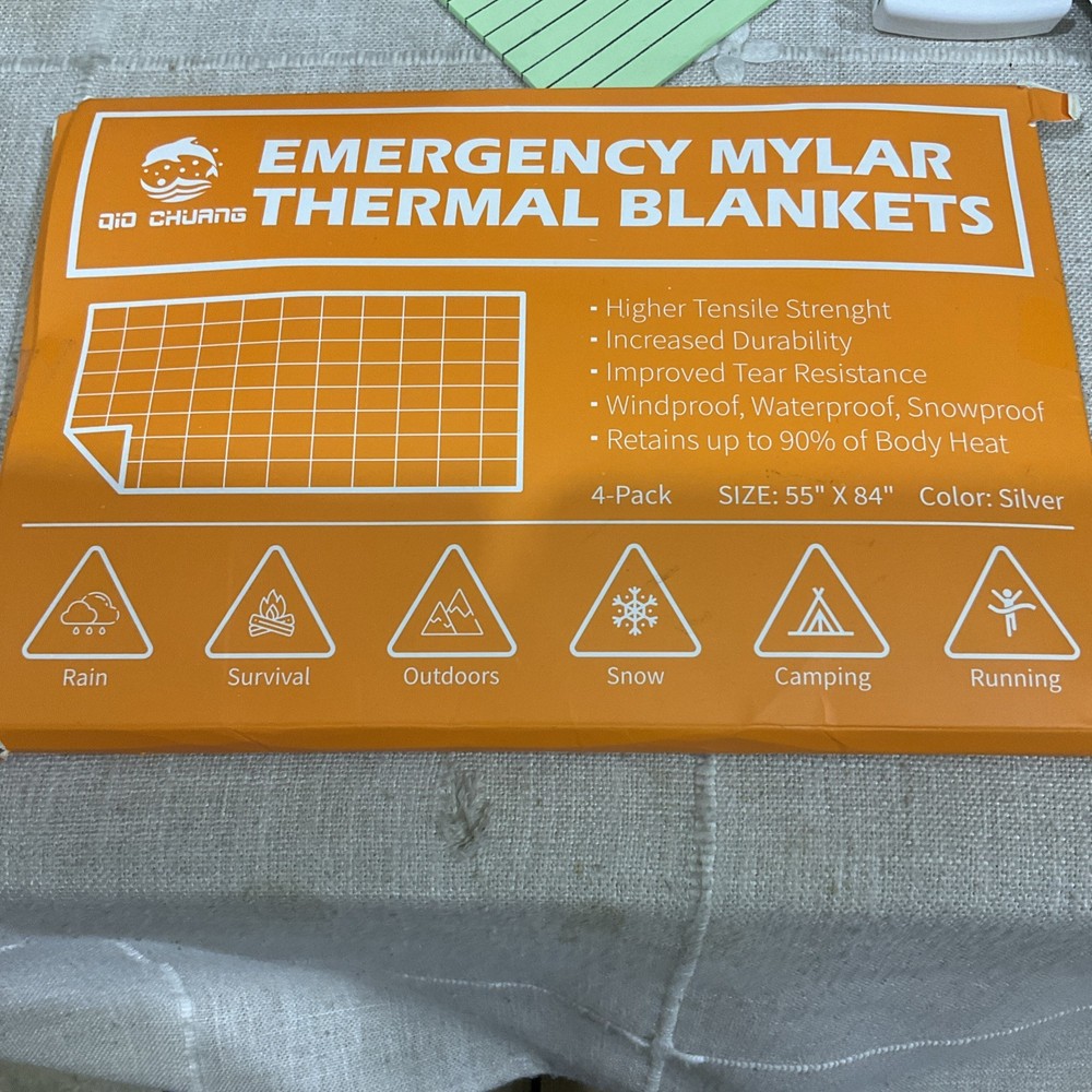 emergency rescue space thermal mylar blankets