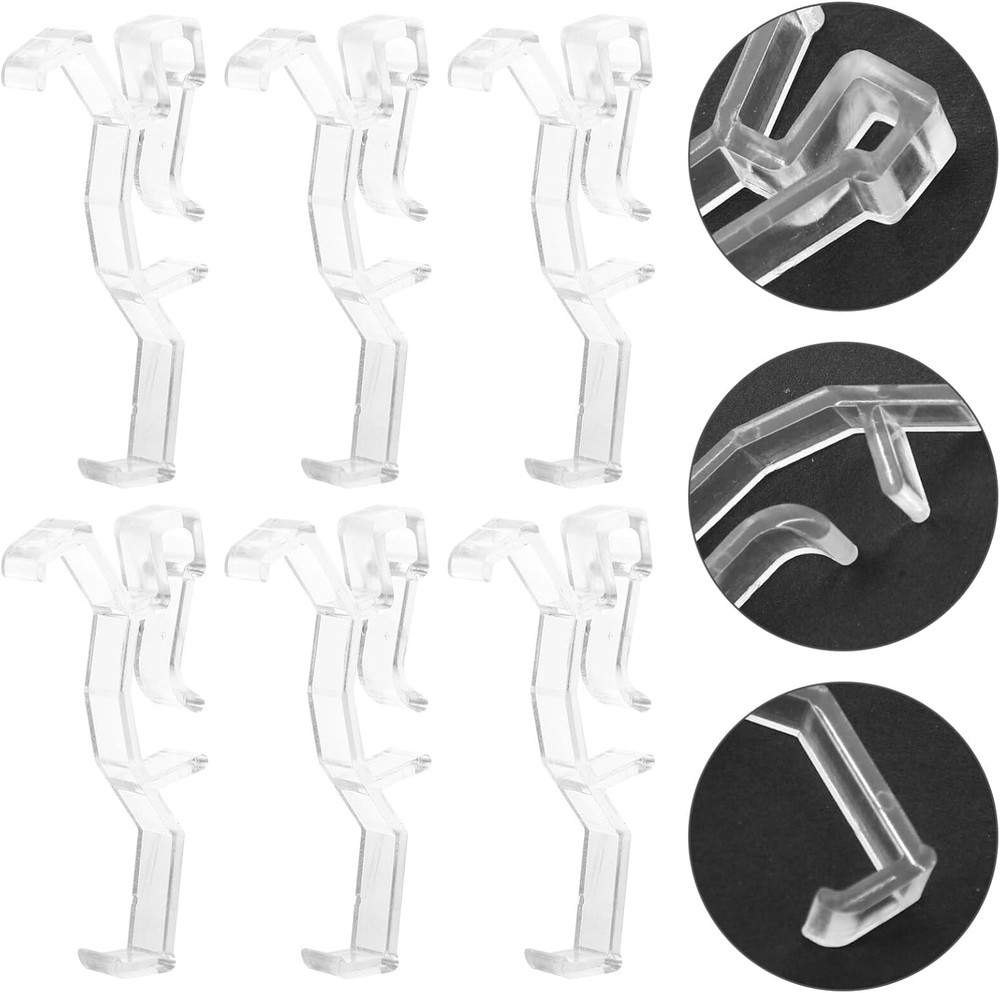 Window Valance Clips 20-Pack Plastic Blind Clips Replacement Clamps for Curta...