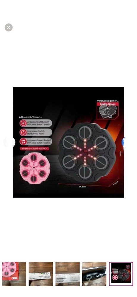 TOYONE Hexagonal Warrior Boxing Device with Electronic Pad, Bluetooth, Gloves
