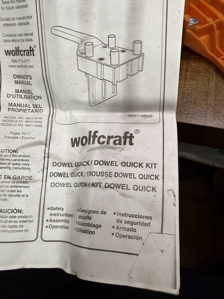 Wolfcraft Quick Dowel Make Dowel Joints Quickly and Accurately