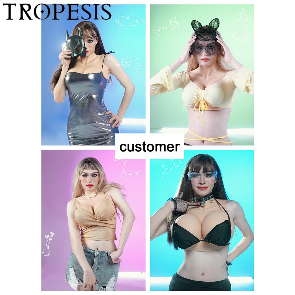 Natural Silicone G Cup Breast Form Fake Boobs For Crossdersser Drag Queen