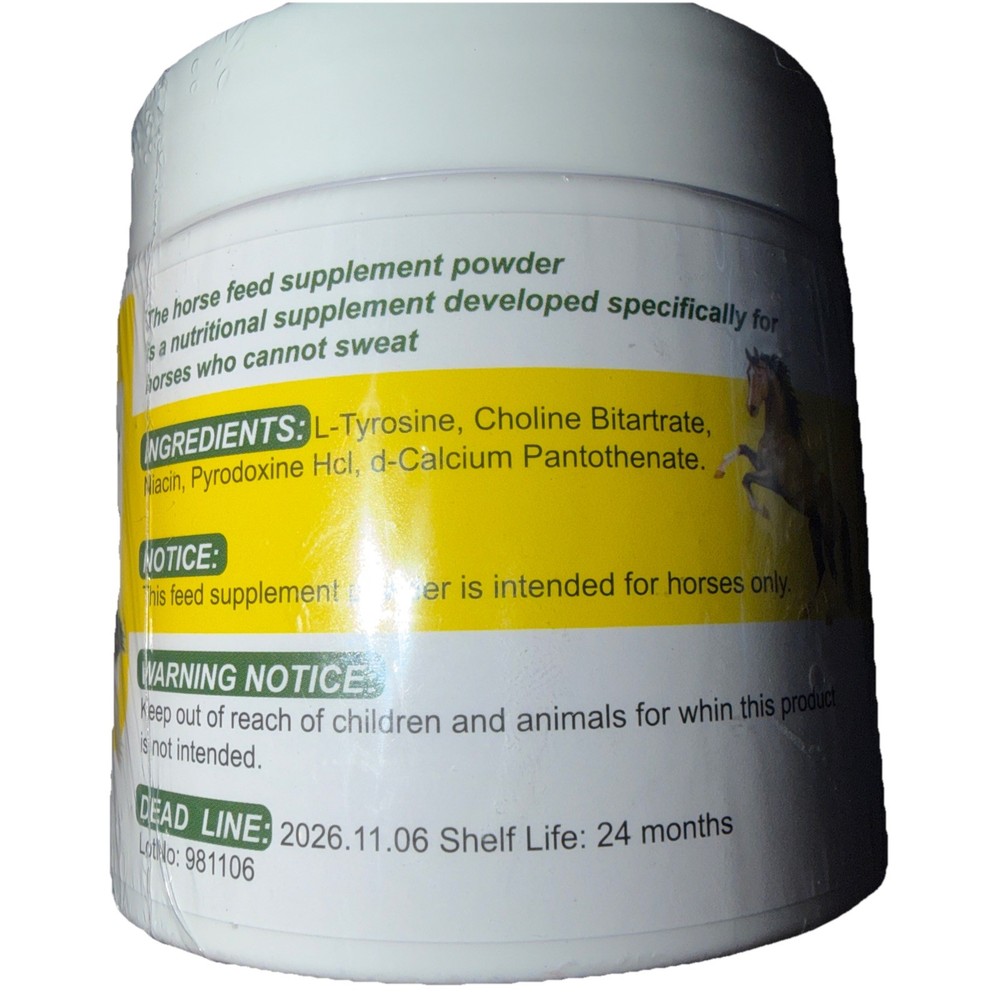 Non Sweating Supplement For Horses NEW