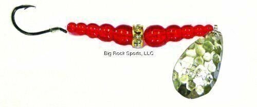 Mack's Lure Wedding Ring Spinner #4 Hook 48" Leader Nickel Blade/Flo Ruby 09090