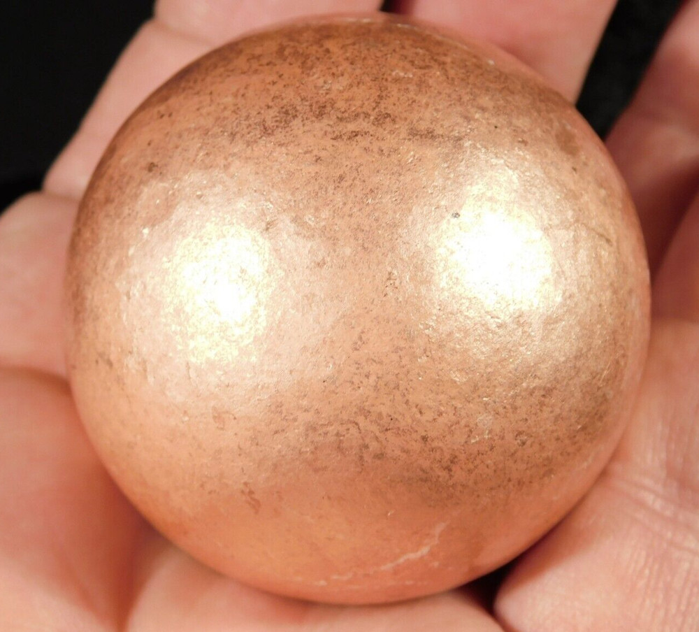 BIG! Super Heavy Solid COPPER SPHERE From Michigan 589gr