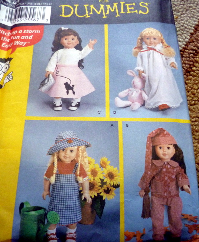 *GREAT 18" DOLL CLOTHING SEWING PATTERN UNCUT