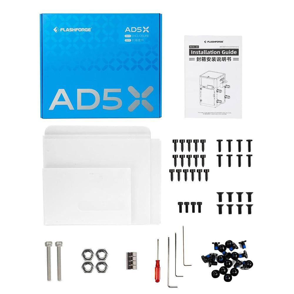 FLASHFORGE 3D Printer DIY Enclosure Kit for Multi-color AD5X Noise Reduction US