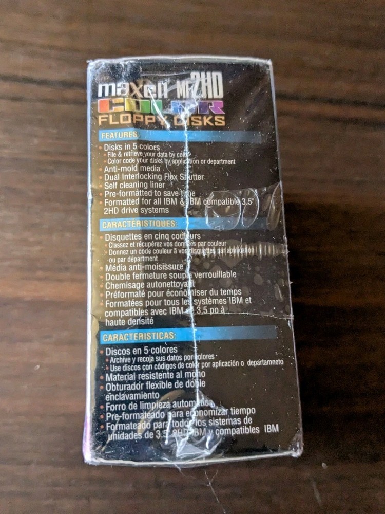 Maxell MF2HD 3.5" Micro Floppy Disks, High Density/Double Sided 10 - Pack Sealed