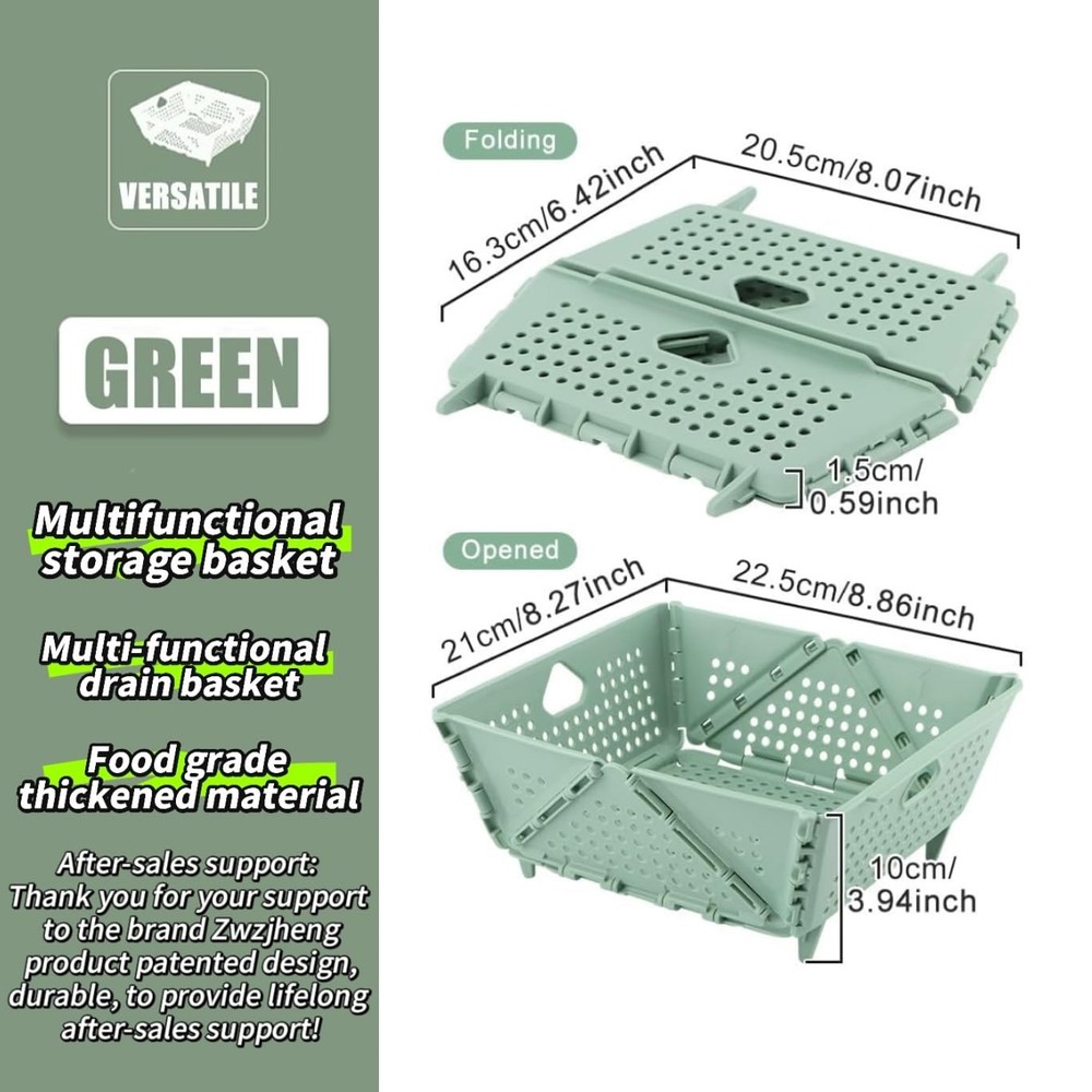Thickened Collapsible multifunctional Colander for Kitchen, Wash Foldable Sto...