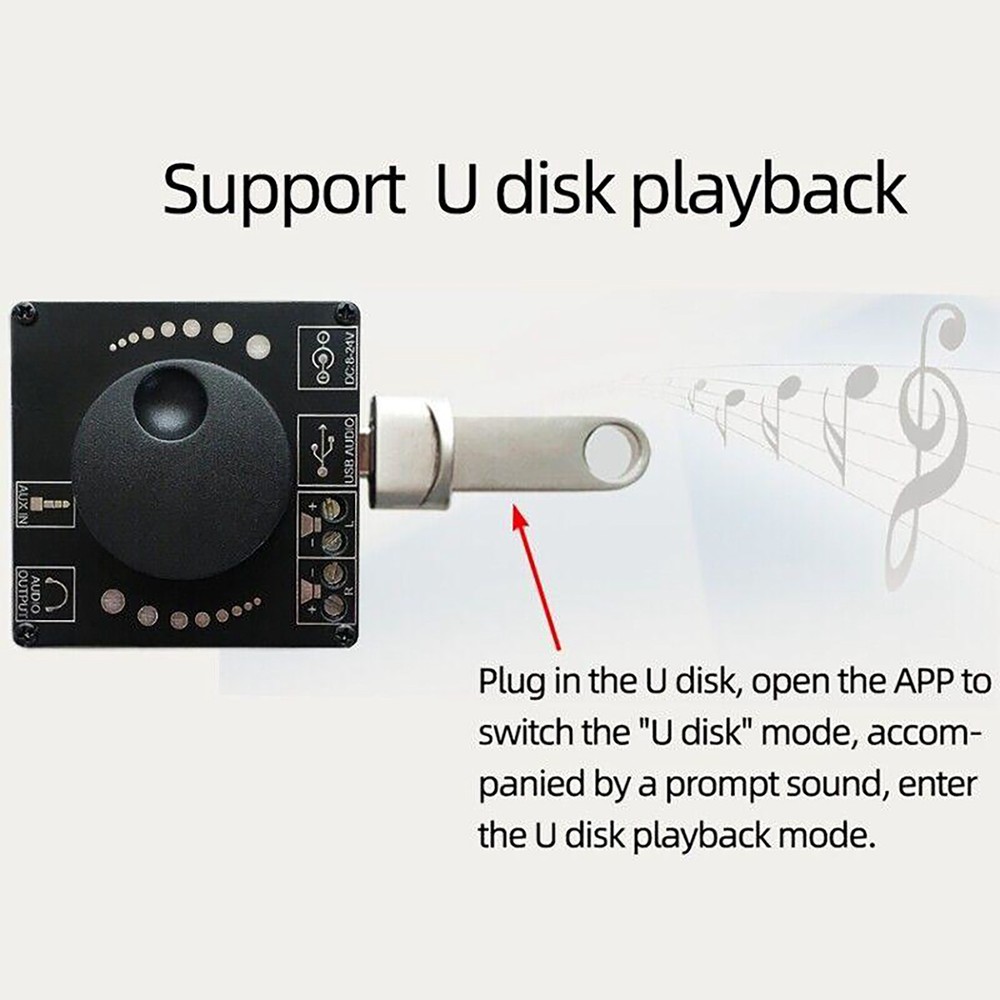 5-24V Mini Bluetooth 5.0 Wireless Stereo Audio Amplifier Board Accessories