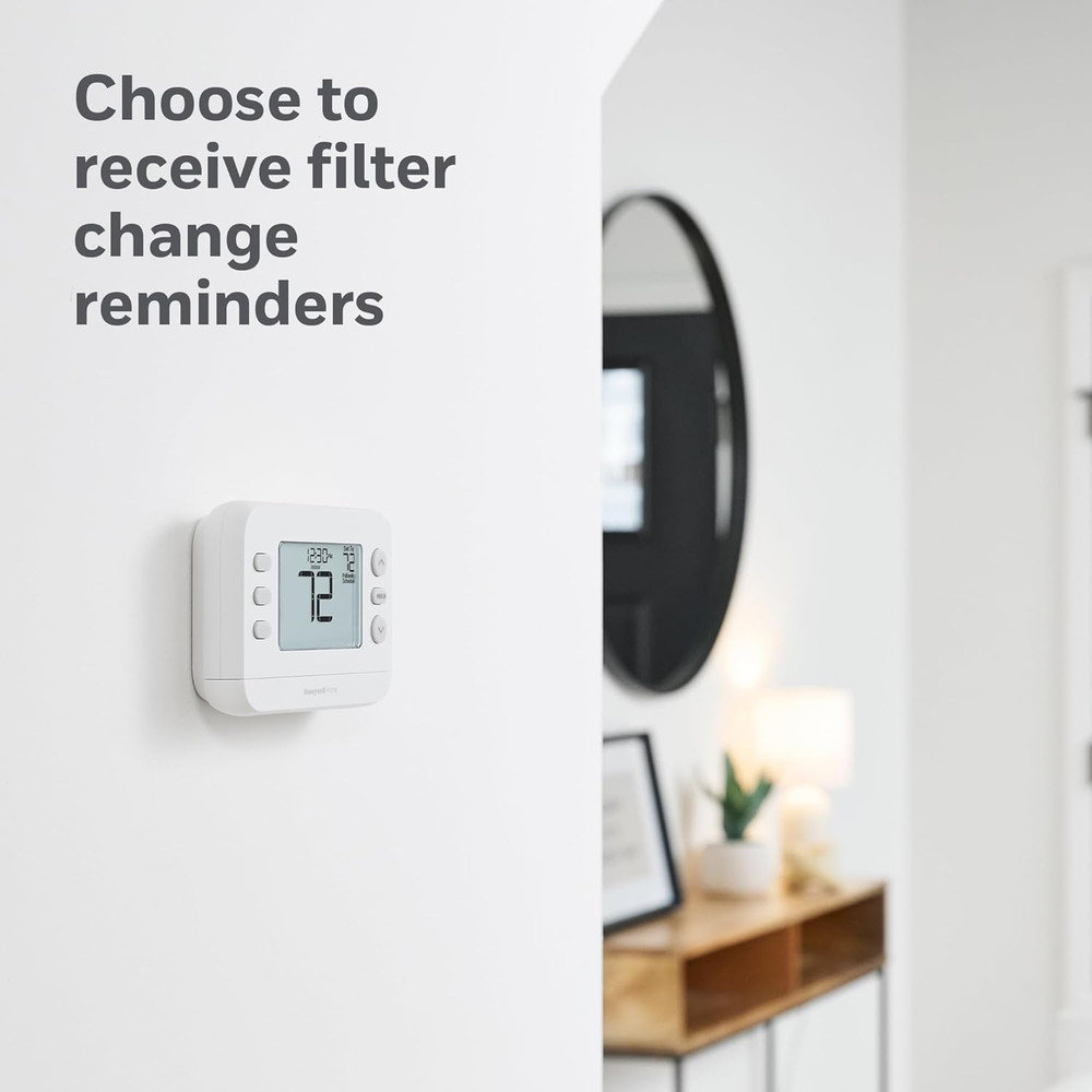New! Programmable Thermostat, Single-Stage, 1 Heat/1 Cool Compatibility, Flexib